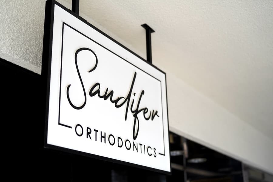 sandifer orthodontics office sign